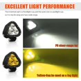 thumbnail image 4 of Auxbeam 4 pulgadas 45w Led Pods Lights Luces LED para todo terreno Spot Flood Motocicleta Conducción Luces antiniebla Luces de trabajo para Jeep Wrangler Camioneta Pickup Suv Atv Utv, 4 of 5