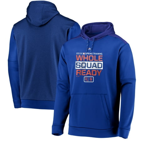 New York Mets Majestic 2019 Spring Training Authentic Collection Pullover Hoodie -