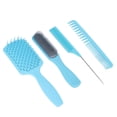 thumbnail image 4 of Hair Brush Set Hair Brush Comb Set Hair Styling Brush Set Tail Comb Hair Combs 4pcs Hair Brush Set Hollow Comb Tail Comb Fine Wide Teeth Scalp Massage Hair Styling Comb Set, 4 of 8