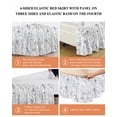 thumbnail image 6 of Spring Floral Wrap Around Bed Skirts for King Bed 18" Drop, Bed Skirt with Adjustable Elastic Belt Dust Ruffle Bed Valance for Bedroom Hotel Luxury Vintage Botanical Watercolor Bed Frame Cover, 6 of 7