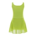 thumbnail image 1 of Linjinx Justaucorps de Danse Sans Manches pour Filles Dos Creux Robe Tutu Ballet Tenue Moderne Lyrique Type A Vert 170, 1 of 7