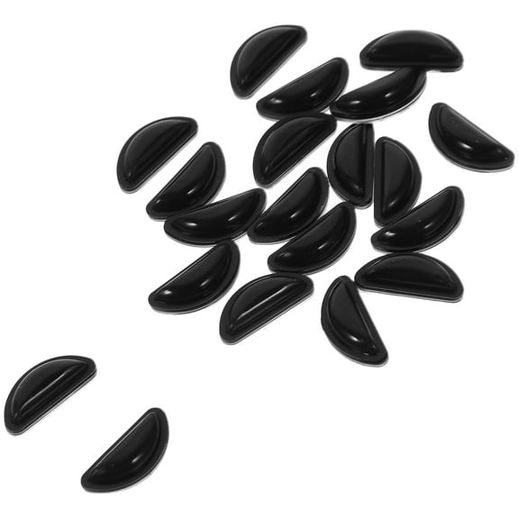 PBPBOX 20 Pcs Eyeglasses Cushion Black Silicone for Comfort Enhancement