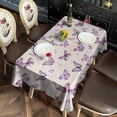 thumbnail image 2 of Beige Butterfly Pattern Rectangle Tablecloth 60"x120",Waterproof Polyester Rectangle Table Cloth, Wipeable Spillproof Polyester Tablecloth for Dining, Camping, Indoor and Outdoor, 2 of 6