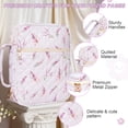 thumbnail image 4 of DAKIMOE Bible Cover Case for Women Bible Bag with Durable Handle Quilted Carrying Book Case Church Bag Bible Study Supplies Accessories Gift for Mother Lady Women, Lavender, 4 of 7