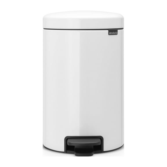 Brabantia Trash Can Newicon, 3.2 Gallon / 12L White