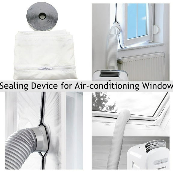 Vacemry Window Sealing PanelMobile Air Conditioner Window Sealing Panel, Adjustable Flexible Cover for Portable AC Dryer Exhaust Vent, Energy Saving Insulation Kit