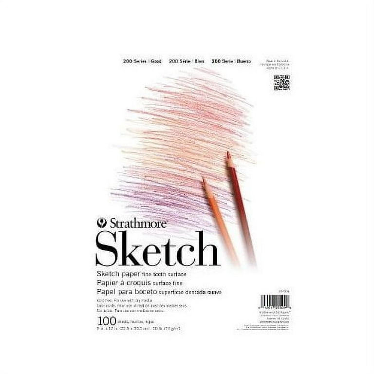 2-Pack - Strathmore 412-109 400 Series Toned Gray Sketch Pad, 9x12 Wire  Bound, 50 Sheets Each