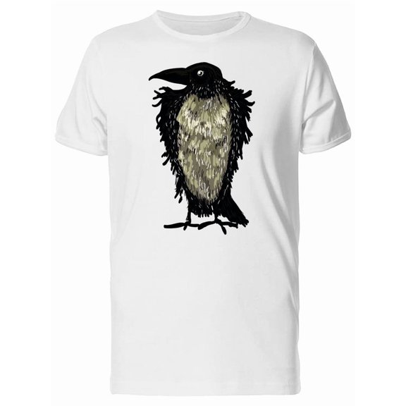 Raven Crow Brush Art Tee Men's -Image by Shutterstock