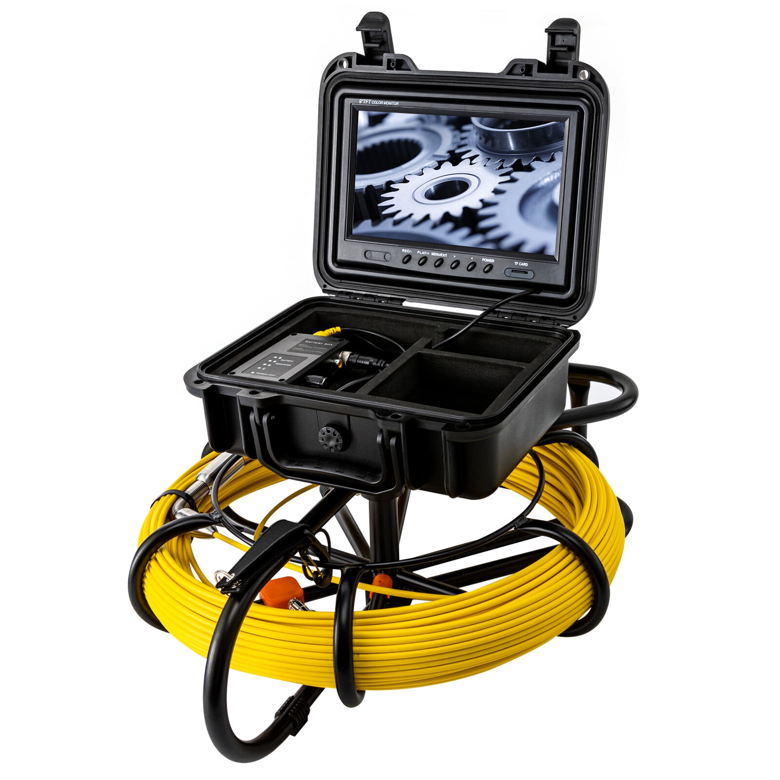 200ft Sewer Main Inspection Pipeline Inspection Camera 1200TVL Video Scope 12V for Wilderness Expeditions