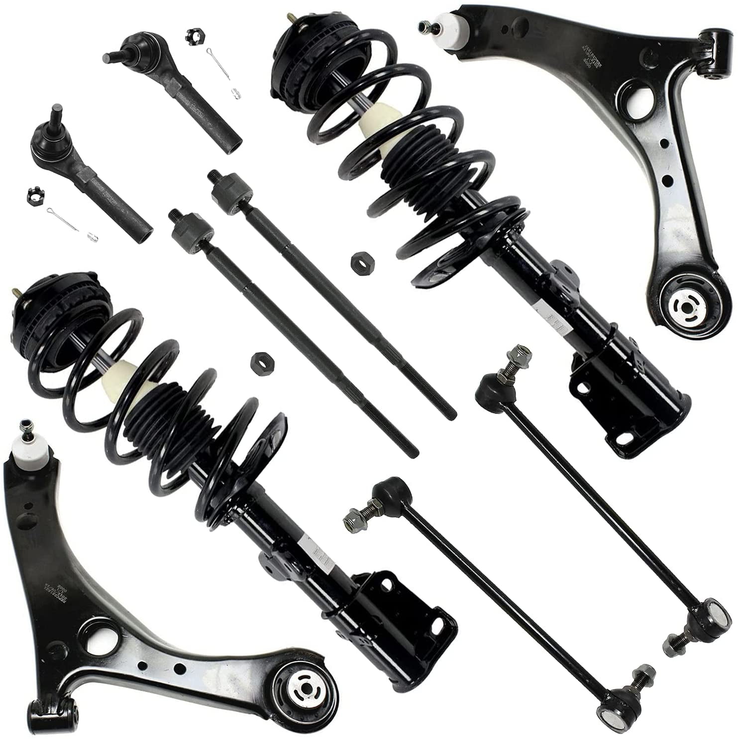 Detroit Axle NOT FOR NIVOMAT SUSPENSION For Front Sway Bar End Links 2 Front 2008-2014 Chrysler Town & Country& Dodge Grand Caravan 2 Both Front Complete Strut & Spring Assembly with 