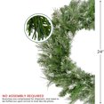 thumbnail image 5 of Northlight 24" Unlit Snow Mountain Pine Artificial Christmas Wreath, 5 of 7