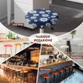 thumbnail image 5 of Chririnla Geometric Floral Mandala Pattern Stool Slipcover, Washable Bar Stool Seat Covers Elastic Polyester Round Bar Chair Seat Cover for Kitchen, 5 of 6
