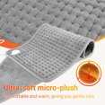 thumbnail image 3 of Multifunctional Electric Heating Pad, Adjustable Temperature Heated Blanket with 9 Heat Settings and 4 Timer Options, Soft Microfiber Heating Mat for Office, Bed, and Body Care, 3 of 8