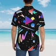 thumbnail image 7 of 80s 90s Men'S 3d Print Casual Button Down Shirts, Novelty Hawaiian Short Sleeves S, 7 of 7