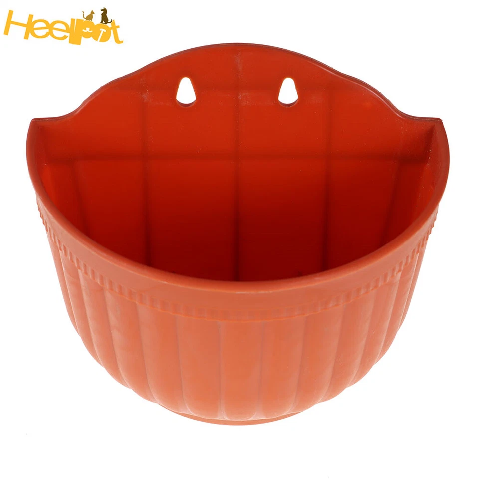 KLYNE - 4 Pack Brick Red Round Plant Flower Pots Wall Hanging Planter And Accessories