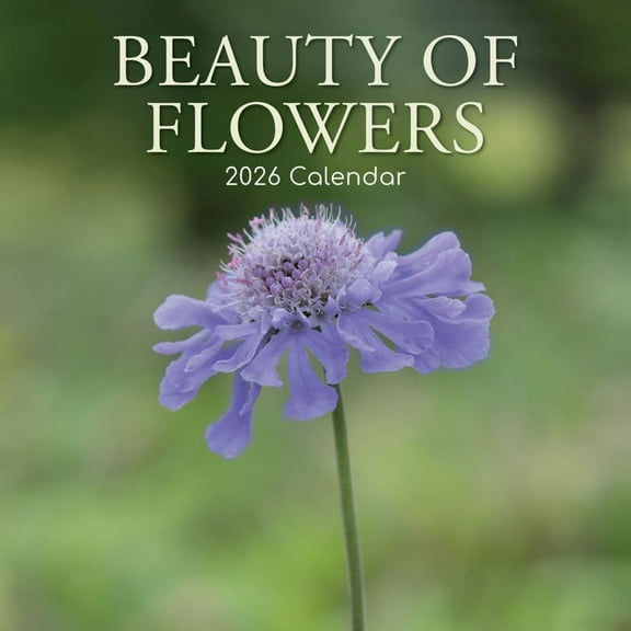 Gifted Stationery Co, Beauty of Flowers 2026 Wall Calendar, 12'' X 12'', 16-Month Calendar with Stapled Binding