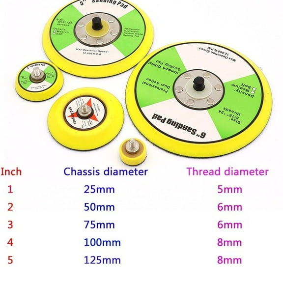 Polishing Pad Backing Plate Sandpaper Disc Buffing Pad M10 M14 Thread For Electric Angle Grinder Wheel Sander Paper Car Polisher