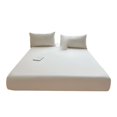 thumbnail image 3 of SIfdSeng Get it Fast Solid Color Bed Cover Class A Full Solid Color Washed Baby and Grade Bedspread Cover Imitation Pure Bed Sheet, 3 of 5