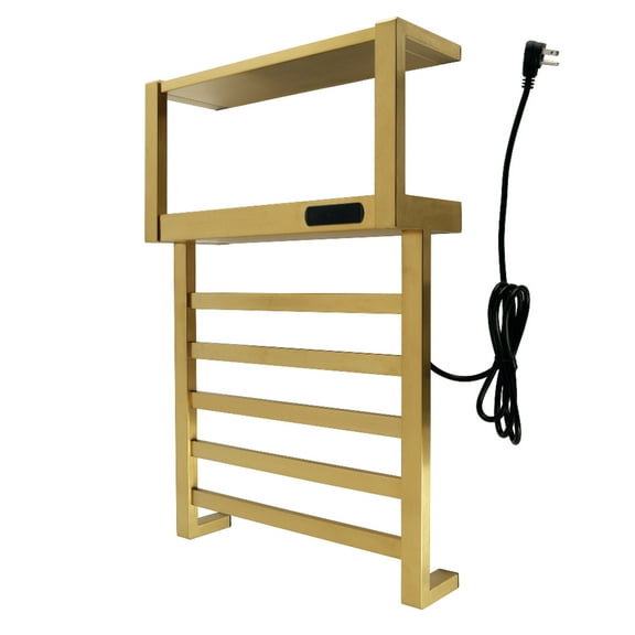 Kingston Brass DTC182837 Markus Wall Mount Plug-In Towel Warmer, Brushed Brass