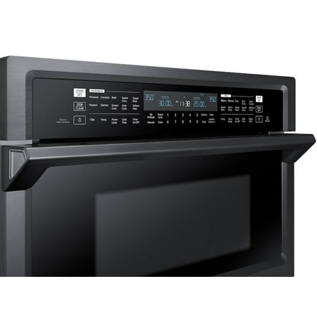Samsung - 30" Microwave Combination Wall Oven with Steam Cook and WiFi - Black Stainless Steel