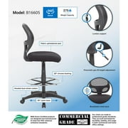 Boss Office Products Commercial Grade Mesh Drafting Chair, Black