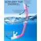 thumbnail image 4 of Reef Tourer Máscara y Snorkel de una Sola Ventana para Niños de 4 a 9 Años, Color Rosa Transparente, 4 of 6