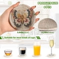 thumbnail image 5 of 6 Pcs Drink Coasters with Holder 3.94in Woven Coasters for Drinks Gorgeous Colors Butterfly Coaster Set for Protection Table, 5 of 7