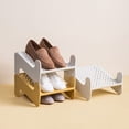 thumbnail image 1 of BESTYASH Estantería Para Zapatos De Plástico Amarillo Con Patrón Ventilado Para Espacio Reducido, 1 of 7