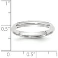 thumbnail image 3 of 14K White Gold 14Kw 3mm Half Round With Edge Band Size 5.5 Made In United States whre030-5.5, 3 of 5
