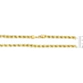 thumbnail image 3 of Floreo 10k Yellow Gold 8mm Diamond Cut Hollow Rope Chain Necklace, 3 of 5