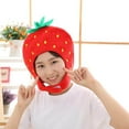 thumbnail image 1 of Soft Strawberry Hat Cosplay Headgear Photo Props /> Package Including, 1 of 9