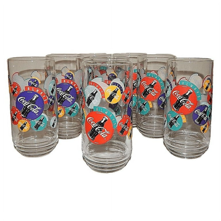 Collectible Multi-colored Coca Cola Glasses 