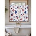 thumbnail image 7 of Kitchen Curtains 54 Inches length, 4th of July Window Treatment Curtain Drapes, Independence Day Blue Red Star Fireworks Thermal Insulated Drapes for Basement Hotel RV, 42"x54", 2 Panels, 7 of 7