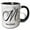 Black/White, variant on 3drose, White Marble Monogram M - Moore, 11oz Mug