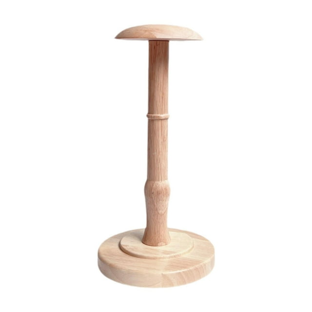 Estante de exhibición de sombreros, soporte de exhibición de madera, base estable, estante de mesa para sombreros, soporte de exhibición de sombreros Altura total 33cm