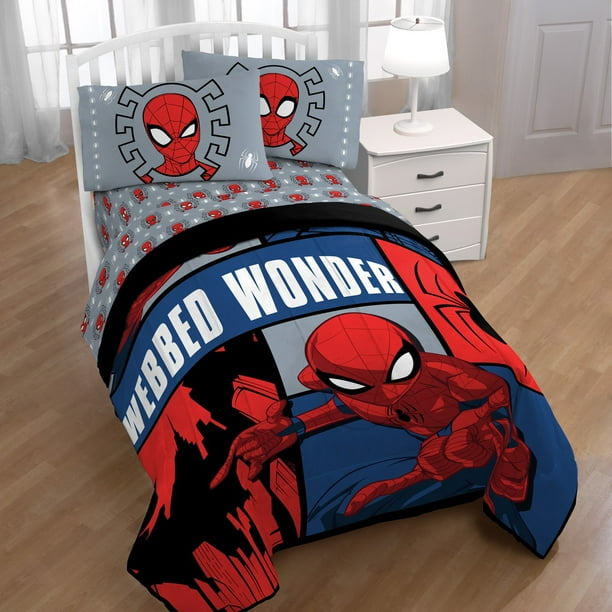 Marvel Spiderman bed Wonder Twin Sheet Set