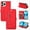 Red, variant on iPhone 13 Case 6.1 Inch, PU Leather Folio Flip case Protective Stand Cash Holder Wallet Case with Hidden Mirror and Wrist Strap TPU Shockproof Interior Case for Apple iPhone 13 6.1 inch 2021,Red