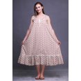 thumbnail image 3 of Bimba White3 Dots Chemises de Nuit Colorées en Coton pour Femmes Mi-Mollet Imprimées Robe de Nuit Medium, 3 of 6