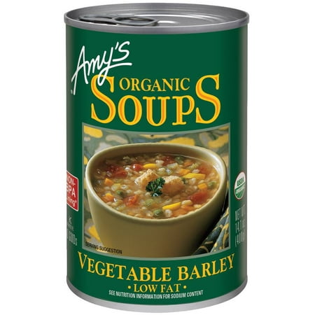 Amy's Organic Vegetable Barley Soup, Low Fat, Vegan,