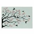 thumbnail image 1 of Birds Cutting Board, Silhouette of Mockingbirds Flying over the Plane Tree with Pinky Leaves, Decorative Tempered Glass Cutting and Serving Board, in 3 Sizes, by Ambesonne, 1 of 2