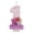 Number 1, variant on Purple Numeral Candle, Cartoon Little Fish Decoration for Birthday Party, Creative Sea Theme Cake Topper, Fun Anniversary Celebration Accessory, Number 2