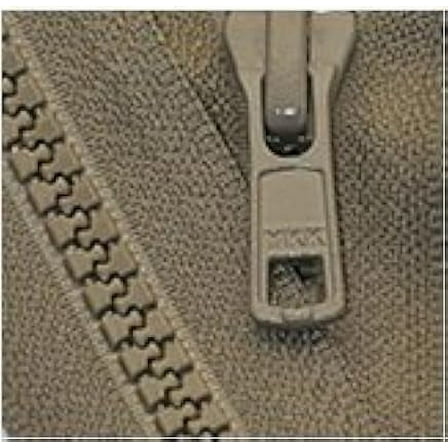27" Vislon Zipper ~ YKK #5 Molded Plastic Sport Zipper ~ Separating - 564 Greyish Olive (1 Zipper / Pack)
