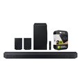thumbnail image 1 of SAMSUNG HW-Q990C/ZA 11.1.4 canales. Paquete inalámbrico de barra de sonido Dolby Atmos y parlantes traseros 2023 (renovado) con paquete de protección mejorada CPS de 2 años, 1 of 5