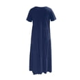 thumbnail image 5 of Vestido largo suelto de moda de verano para mujer, vestido largo de playa con capas asimétricas de cuello redondo y manga corta Fridja bnh3470, 5 of 5
