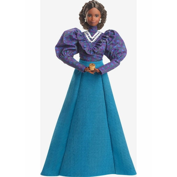 Barbie Inspiring Women Madam C.J. Walker Collectible Doll with Floral Blouse and Long Skirt