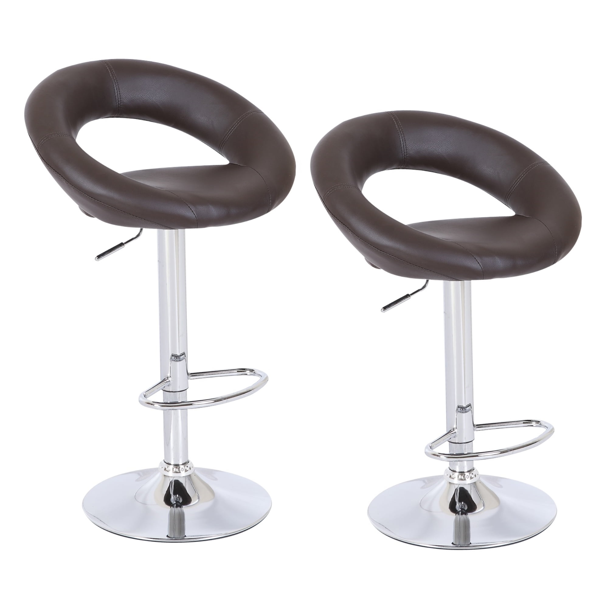 ViscoLogic URBAN Swivel Height Adjustable Bar Stools (Set of 2 Bar