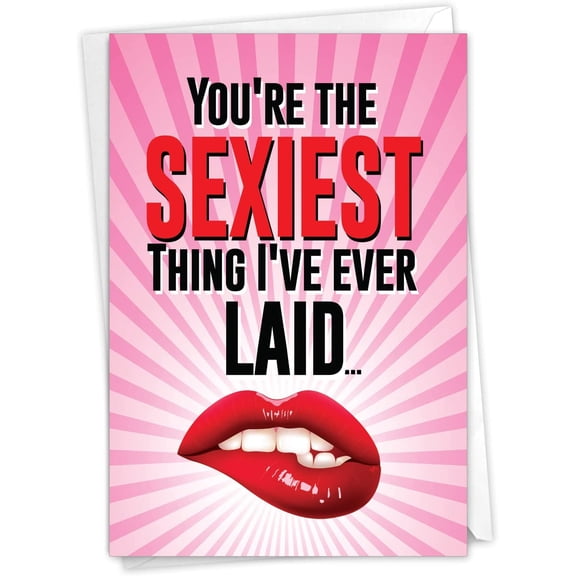 NobleWorks, Valentines Card for Adults - Funny Valentine's Gift, Humor Card with Envelope - Sexiest Thing C8859VDG