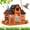 Orange, variant on Solar Bird Feeders House Outside Hanging Metal Wild Bird Feeder Outdoors Large Cardinal Bird Feeder Birdhouses Squirrel Proof White
