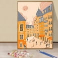 thumbnail image 6 of JYLMOOD 6pcs Paint by Numbers for Adults Kits, DIY Easy Painting by Numbers for Gift Home Wall Decoration 25x35cm???without Frame) - Colorful House, 6 of 10