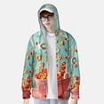 thumbnail image 2 of Balery Floating Colorful Cereal Sudadera ligera de manga larga con capucha y protección solar UPF 50+ para hombre y mujer, ideal para pesca y running-Small, 2 of 7